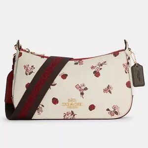 NEW Coach Jes Baguette With Ladybug Floral Print